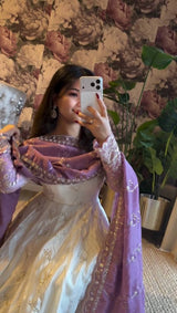 Elegant Embroidered Party Wear Anarkali Suit