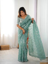 Gold Crush Festival Wear Saree