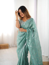 Gold Crush Festival Wear Saree