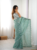 Gold Crush Festival Wear Saree