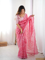 Gold Crush Festival Wear Saree