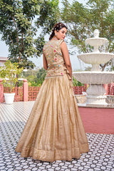 Gold Crush Embroidered Lehenga Choli