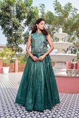 Gold Crush Embroidered Lehenga Choli