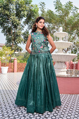 Gold Crush Embroidered Lehenga Choli