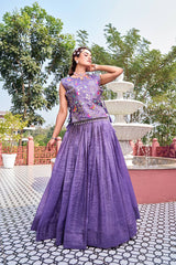 Gold Crush Embroidered Lehenga Choli