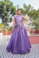 Gold Crush Embroidered Lehenga Choli