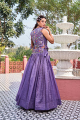 Gold Crush Embroidered Lehenga Choli