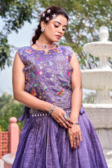 Gold Crush Embroidered Lehenga Choli