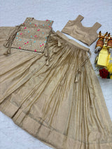 Gold Crush Embroidered Lehenga Choli