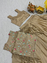 Gold Crush Embroidered Lehenga Choli