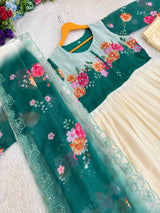 Fox Georgette Handwork Gown Set