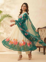 Fox Georgette Handwork Gown Set