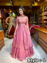 Heavy Two Tone Fandy Silk Lehenga Choli Set