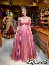 Heavy Two Tone Fandy Silk Lehenga Choli Set