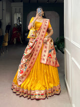 Premium Silk Paithani Lehenga Choli Set