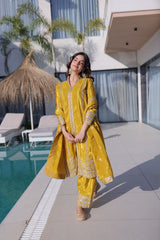 Party Wear Embroidered Kurti Pant Dupatta Set