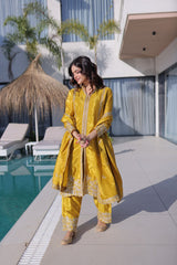 Party Wear Embroidered Kurti Pant Dupatta Set