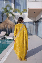 Party Wear Embroidered Kurti Pant Dupatta Set