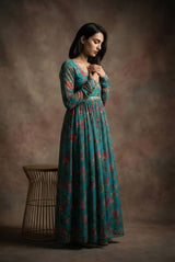 Heavy Tebby Organza Embroidered Gown