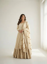 Chinon Silk Party Wear Anarkali Gown Set