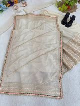 Chinon Silk Party Wear Anarkali Gown Set
