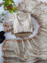 Chinon Silk Party Wear Anarkali Gown Set