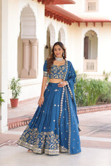 Vichitra Silk Party Wear Lehenga Choli