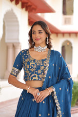 Vichitra Silk Party Wear Lehenga Choli
