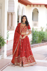Vichitra Silk Party Wear Lehenga Choli
