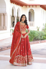 Vichitra Silk Party Wear Lehenga Choli