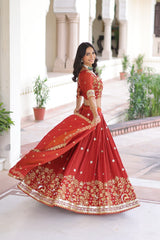Vichitra Silk Party Wear Lehenga Choli