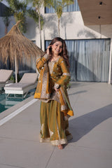 Fendi Chiffon Party Wear Sharara Set