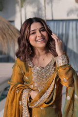 Fendi Chiffon Party Wear Sharara Set