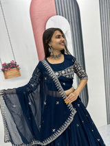 Fox Georgette Wedding Wear Lehenga Choli