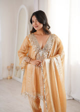Fendy Mirror Work Kurti Pant Dupatta Set