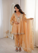 Fendy Mirror Work Kurti Pant Dupatta Set