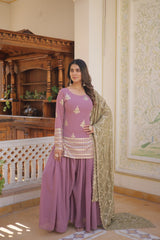 Faux Georgette Kurti Palazzo Set