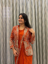 Designer Ready-to-Wear Saree with Embroidered Jacket