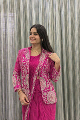 Designer Ready-to-Wear Saree with Embroidered Jacket