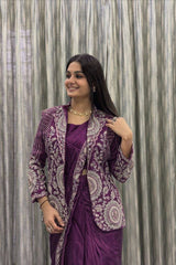 Designer Ready-to-Wear Saree with Embroidered Jacket