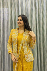 Designer Ready-to-Wear Saree with Embroidered Jacket