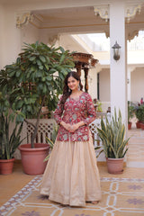 Cosmos Weaving Jacquard Lehenga Choli Set