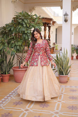 Cosmos Weaving Jacquard Lehenga Choli Set
