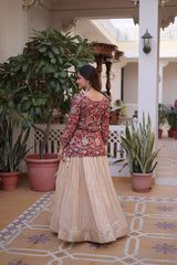 Cosmos Weaving Jacquard Lehenga Choli Set