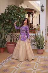 Cosmos Weaving Jacquard Lehenga Choli Set