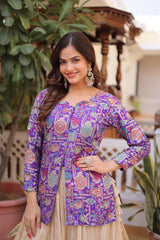 Cosmos Weaving Jacquard Lehenga Choli Set