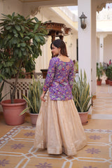 Cosmos Weaving Jacquard Lehenga Choli Set