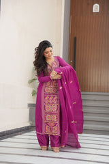 Chinnon Embroidered Festival Wear Kurta Set