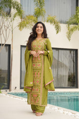 Chinnon Embroidered Festival Wear Kurta Set