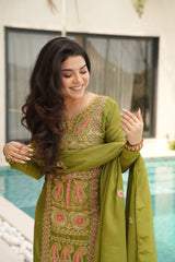 Chinnon Embroidered Festival Wear Kurta Set
